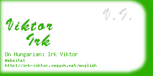 viktor irk business card